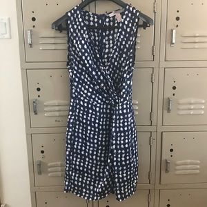 Navy polka dot dress